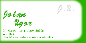 jolan ugor business card
